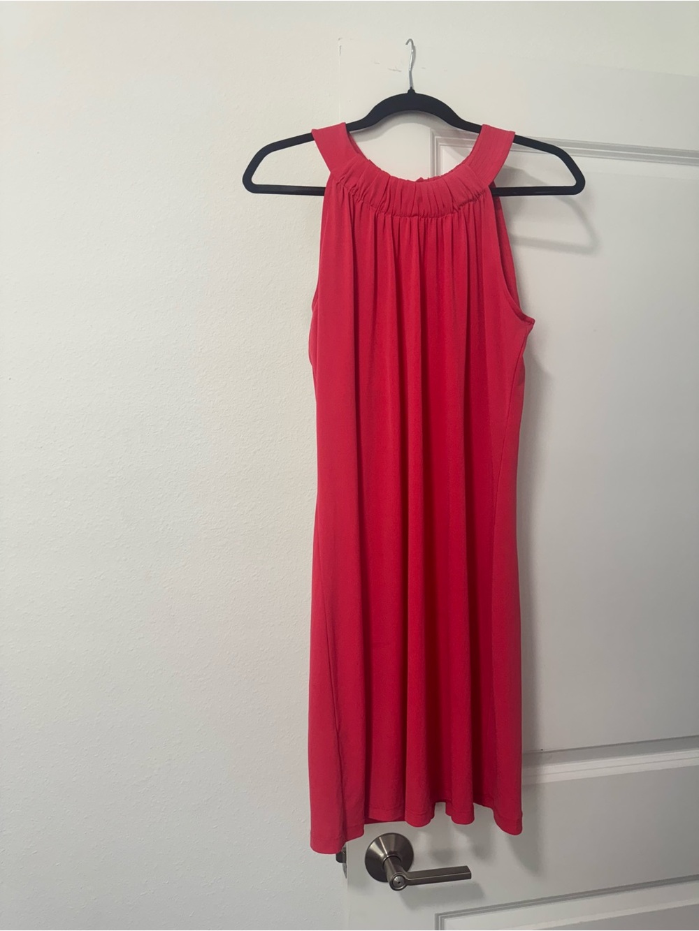 Calvin Klein Red Sleeveless Halter Mini Dress